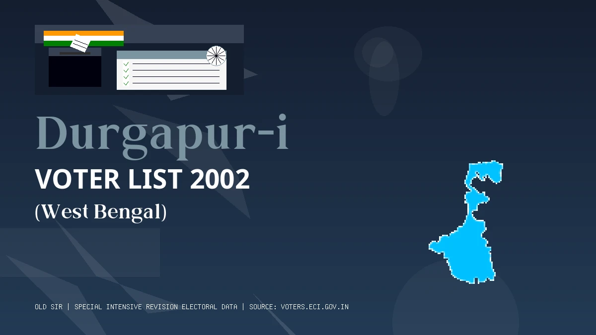 Durgapur-i Voter List 2002 PDF Download West Bengal