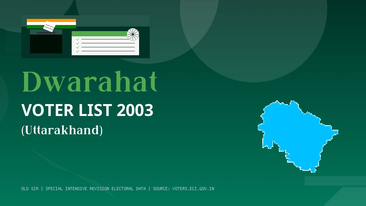 Dwarahat Voter List 2003 PDF Download Uttarakhand