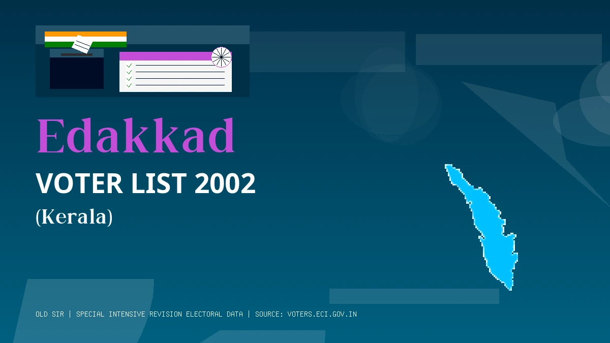 Edakkad Voter List 2002 PDF Download Kerala