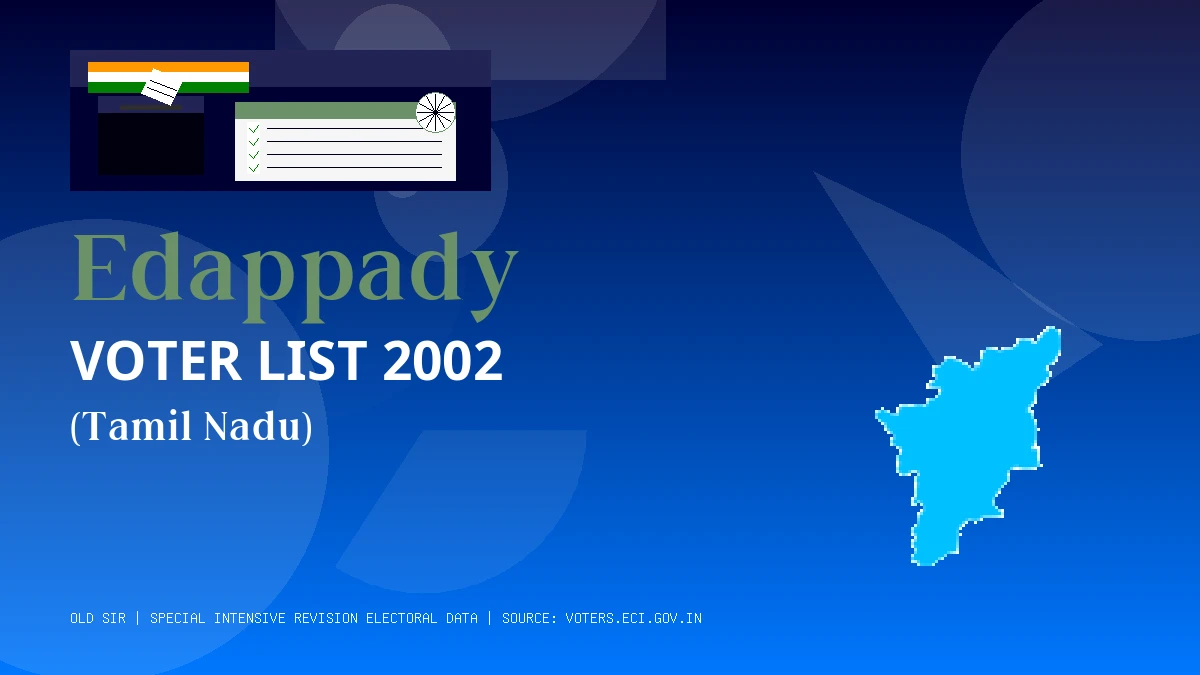 Edappady Voter List 2002 PDF Download Tamil Nadu