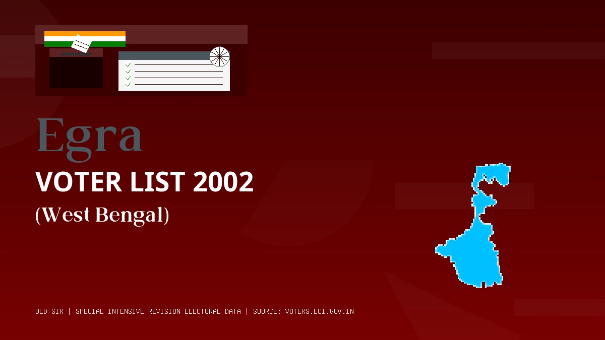 Egra Voter List 2002 PDF Download West Bengal
