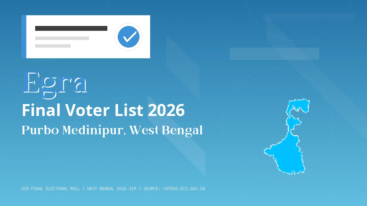 Egra Final Voter List 2026 West Bengal