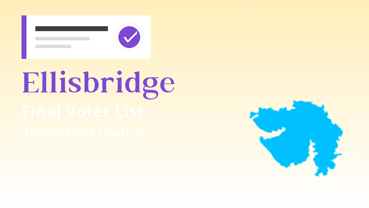 Ellisbridge Final Voter List Gujarat