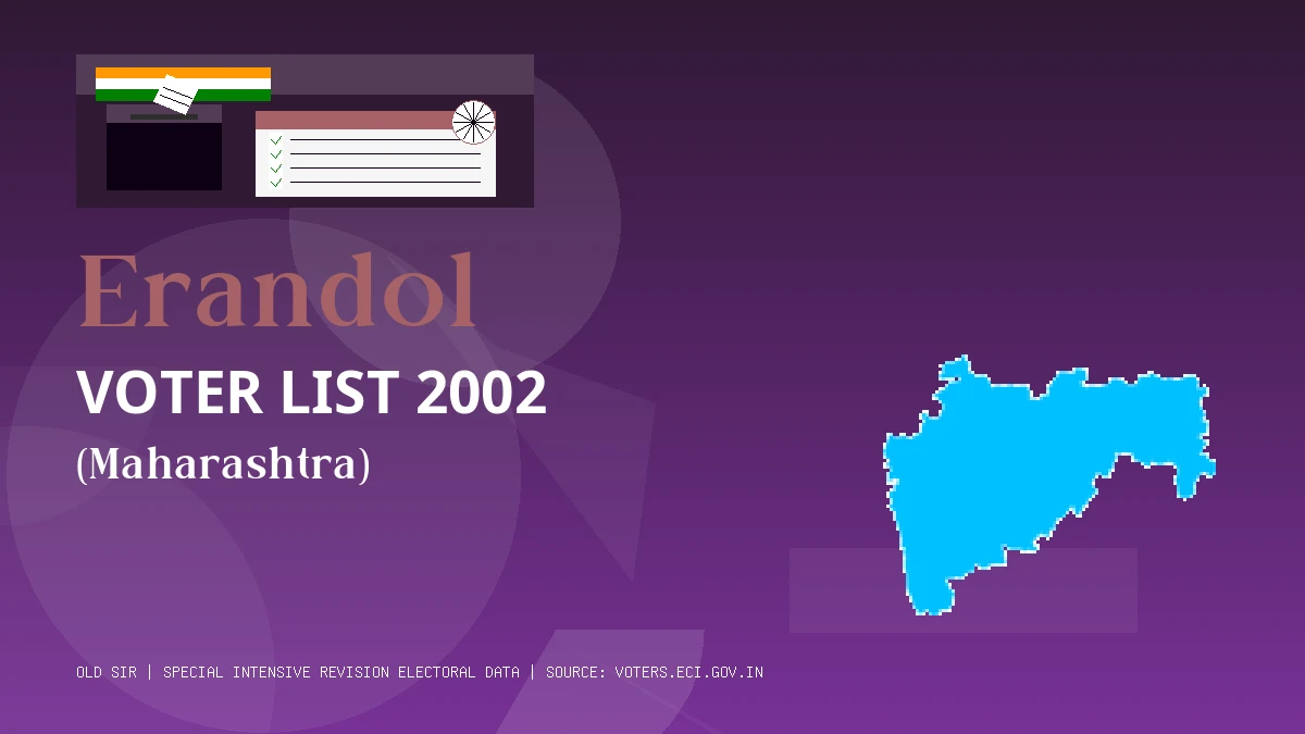 Erandol Voter List 2002 PDF Download Maharashtra