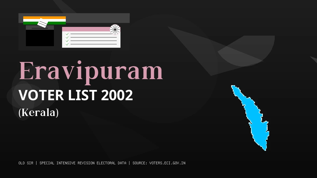Eravipuram Voter List 2002 PDF Download Kerala