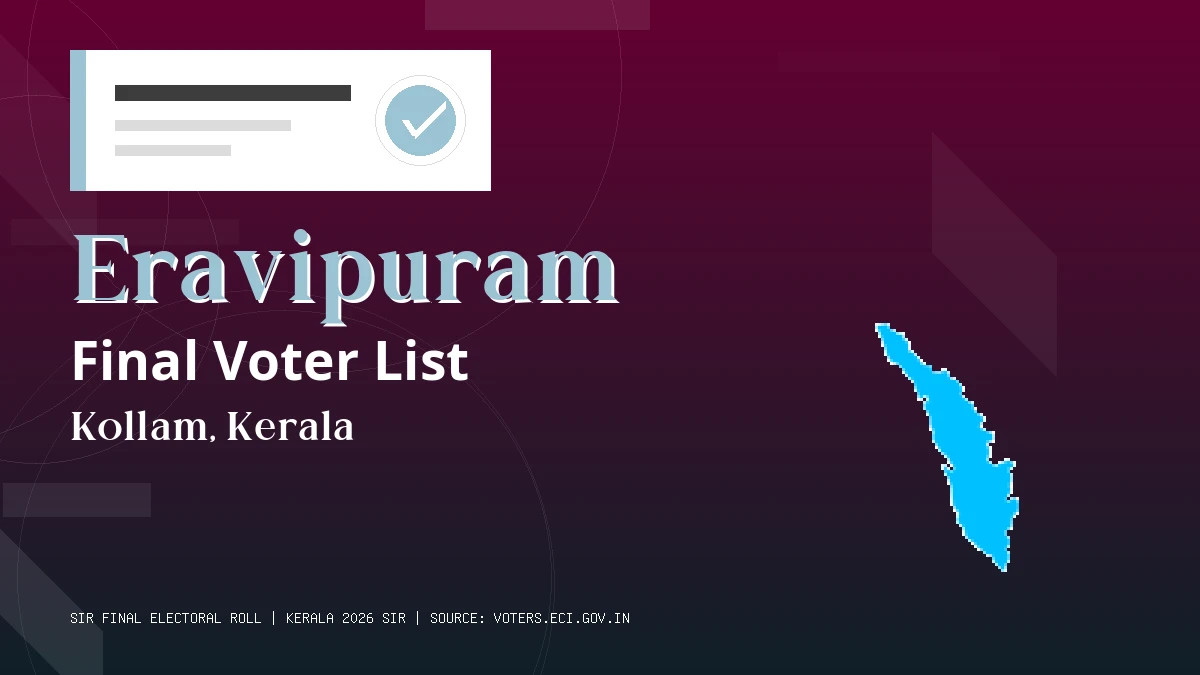 Eravipuram Final Voter List Kerala