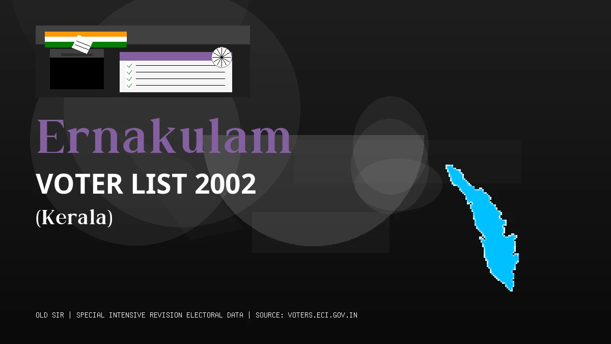 Ernakulam Voter List 2002 PDF Download Kerala