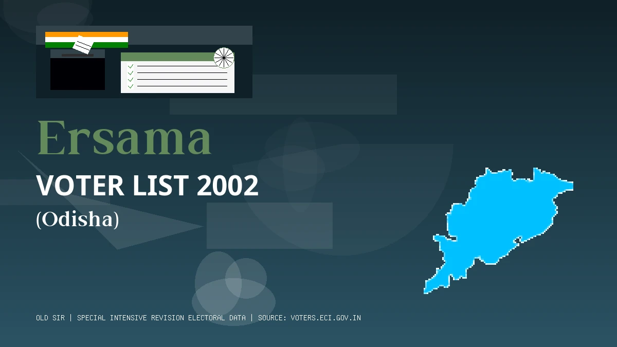 Ersama Voter List 2002 PDF Download Odisha