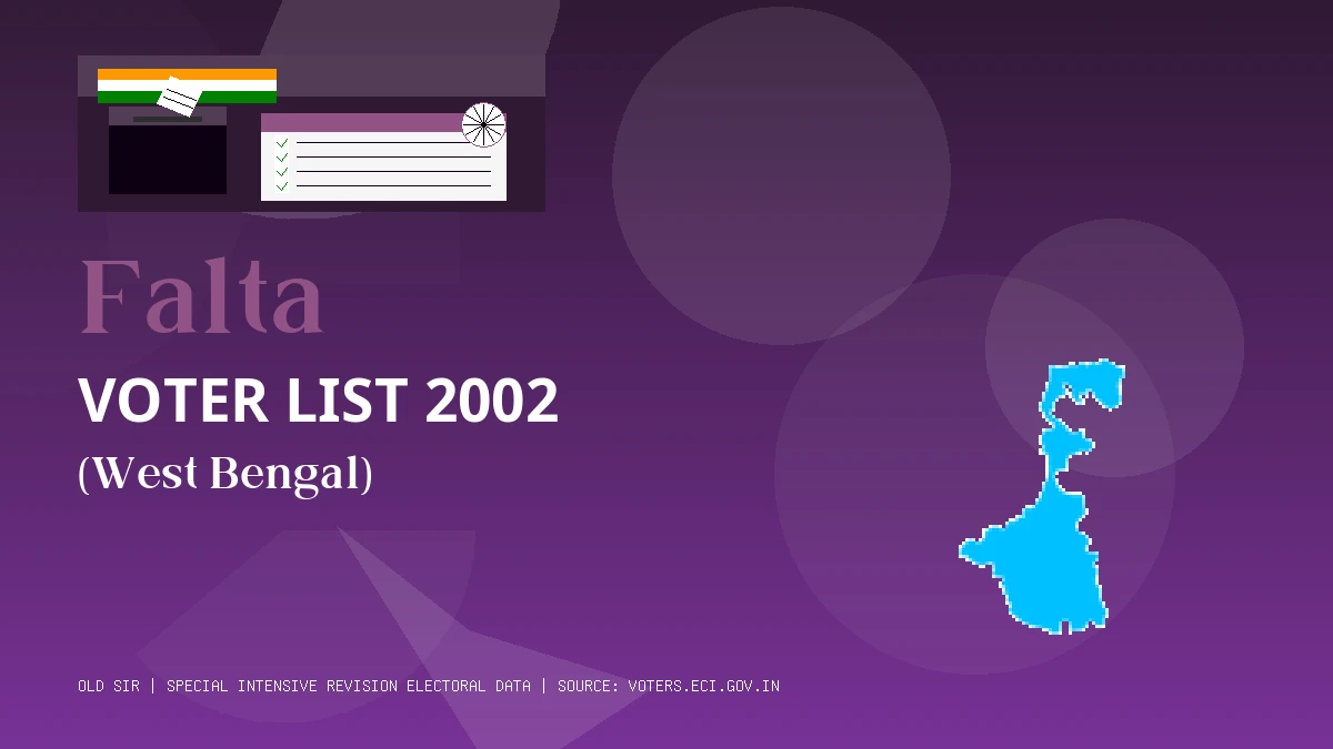 Falta Voter List 2002 PDF Download West Bengal