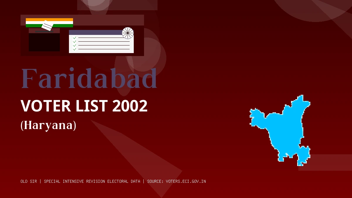 Faridabad Voter List 2002 PDF Download Haryana