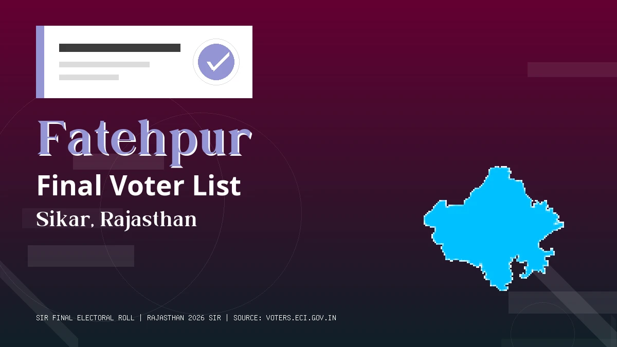 Fatehpur Final Voter List Rajasthan