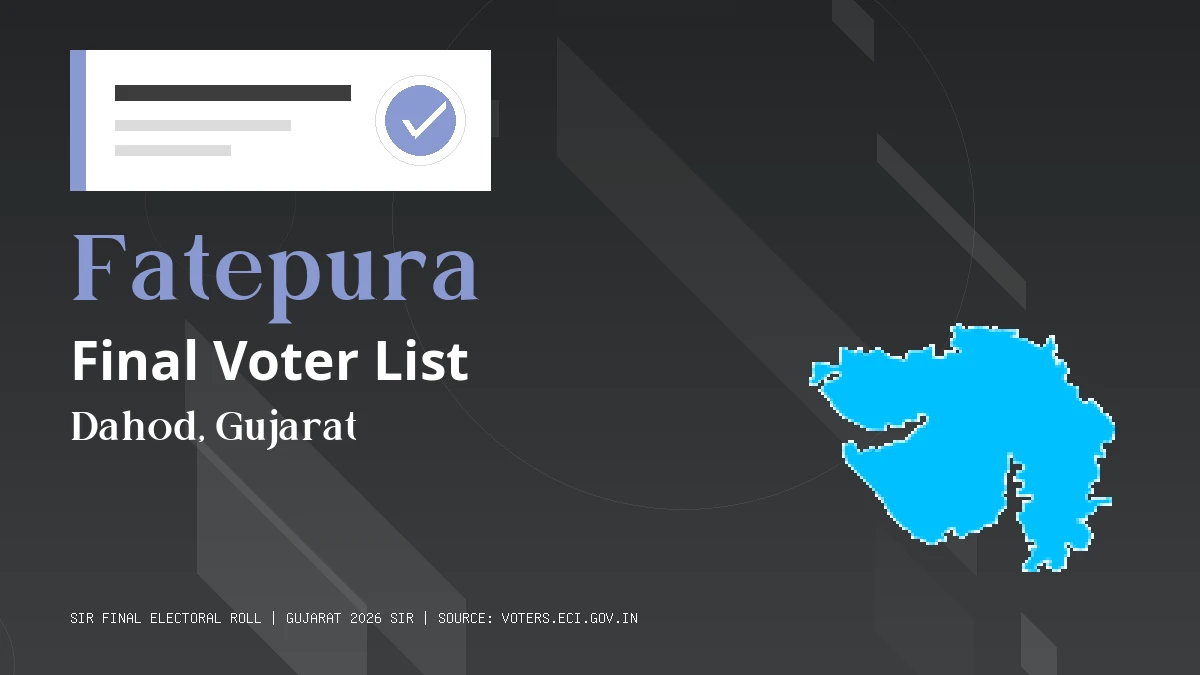 Fatepura Final Voter List Gujarat