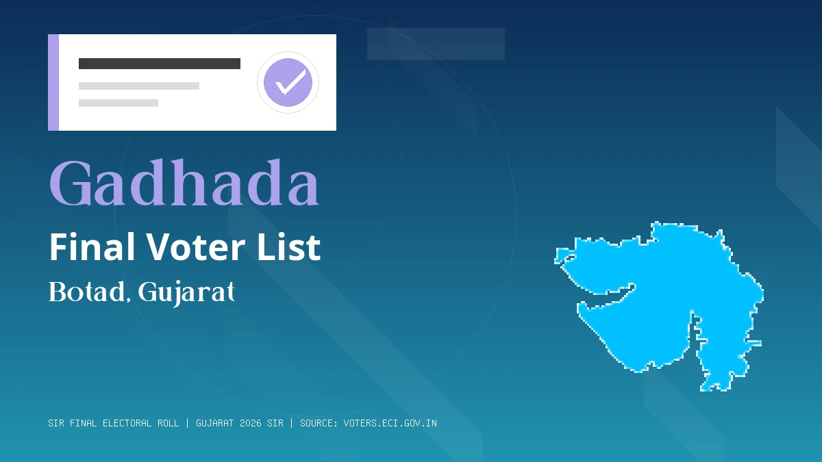 Gadhada Final Voter List Gujarat