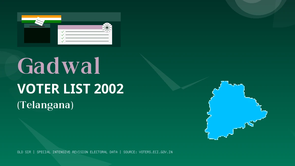 Gadwal Voter List 2002 PDF Download Telangana