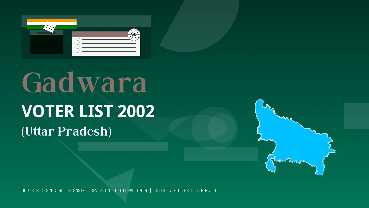 Gadwara Voter List 2002 PDF Download Uttar Pradesh