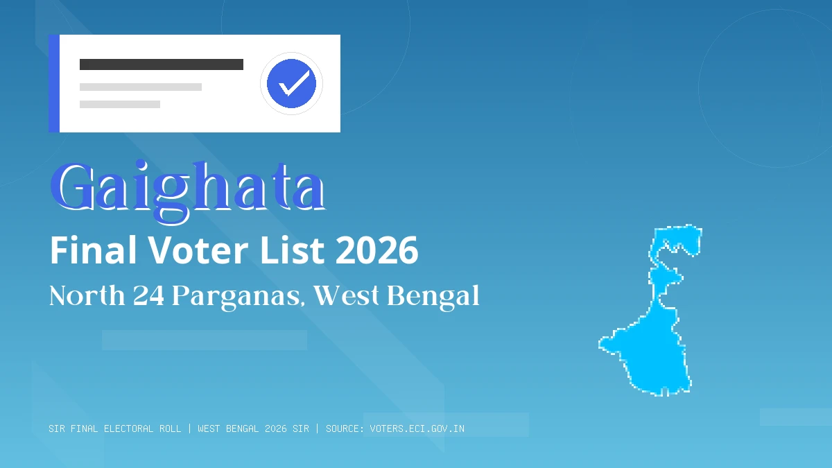 Gaighata Final Voter List 2026 West Bengal