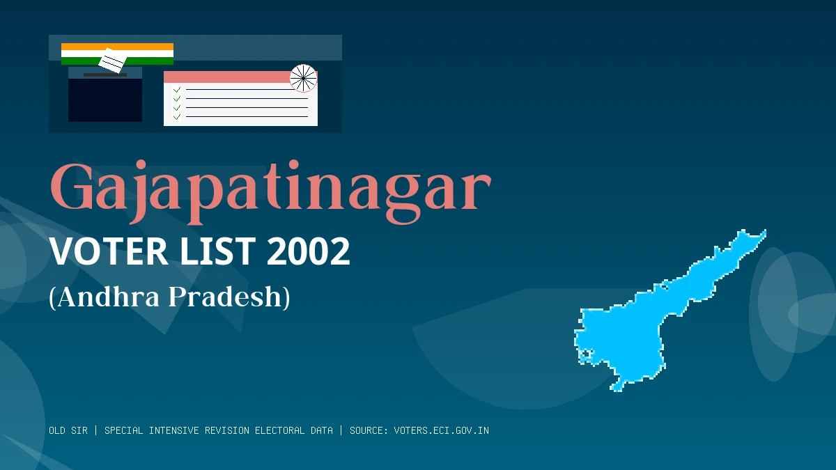 Gajapatinagar Voter List 2002 PDF Download Andhra Pradesh