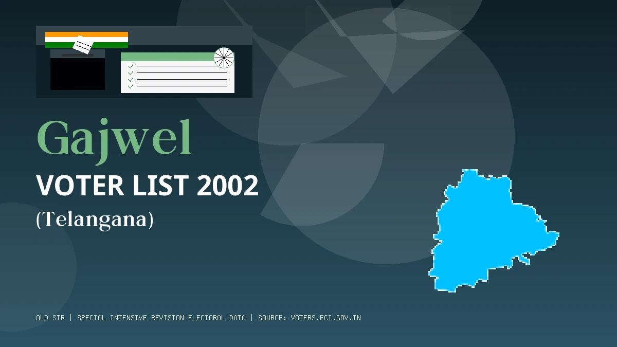 Gajwel Voter List 2002 PDF Download Telangana