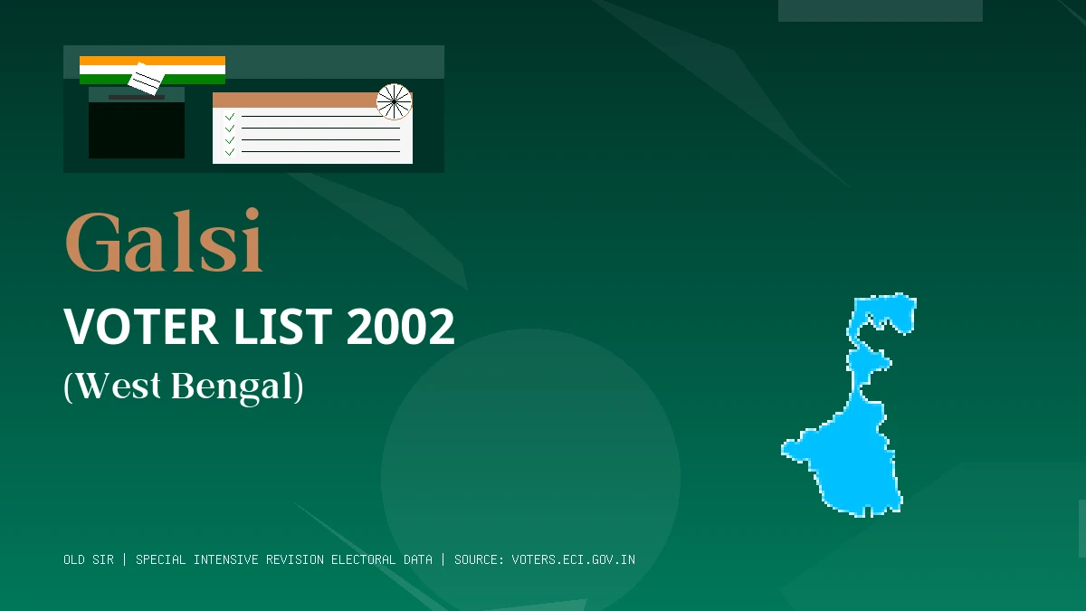 Galsi Voter List 2002 PDF Download West Bengal