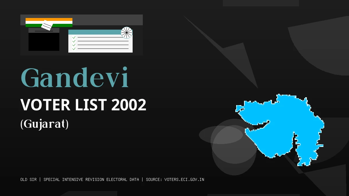 Gandevi Voter List 2002 PDF Download Gujarat