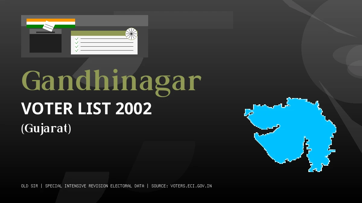 Gandhinagar Voter List 2002 PDF Download Gujarat