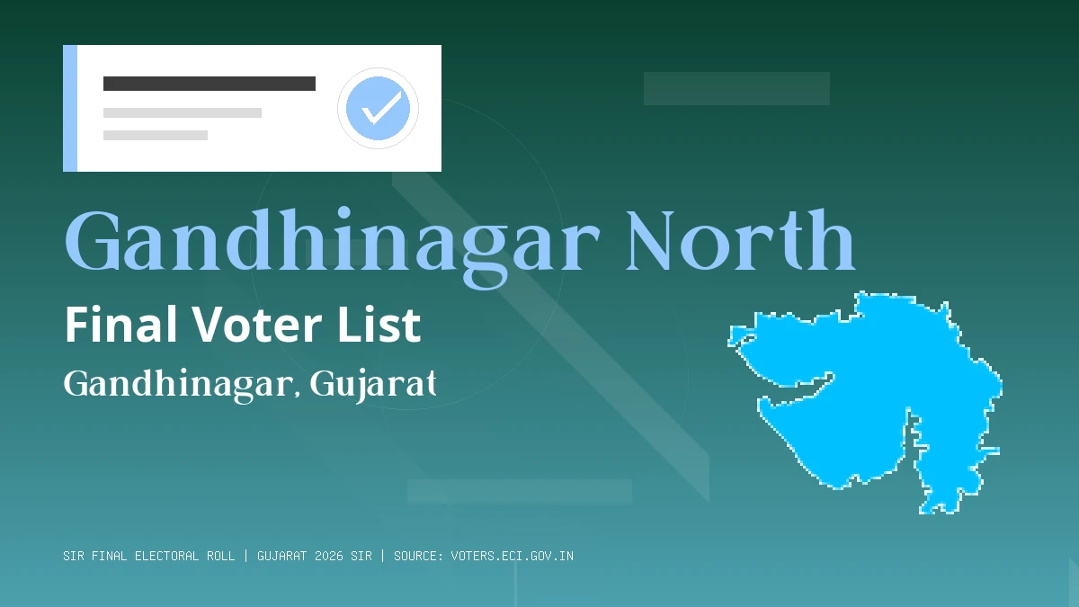 Gandhinagar North Final Voter List Gujarat