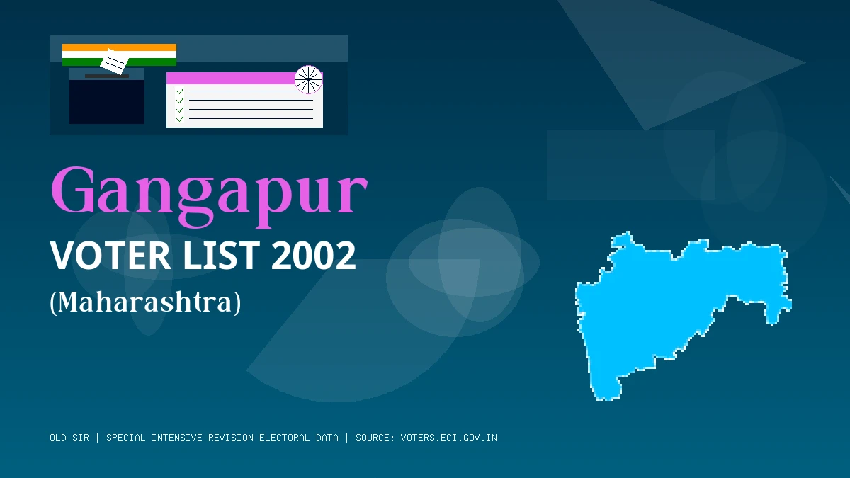 Gangapur Voter List 2002 PDF Download Maharashtra
