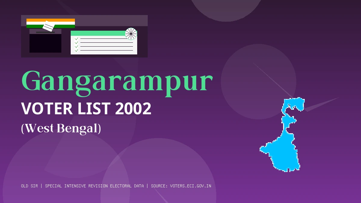 Gangarampur Voter List 2002 PDF Download West Bengal
