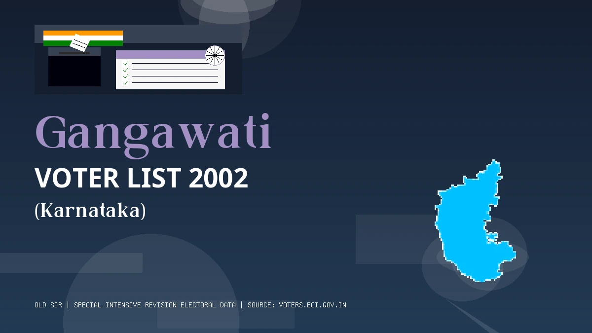 Gangawati Voter List 2002 PDF Download Karnataka