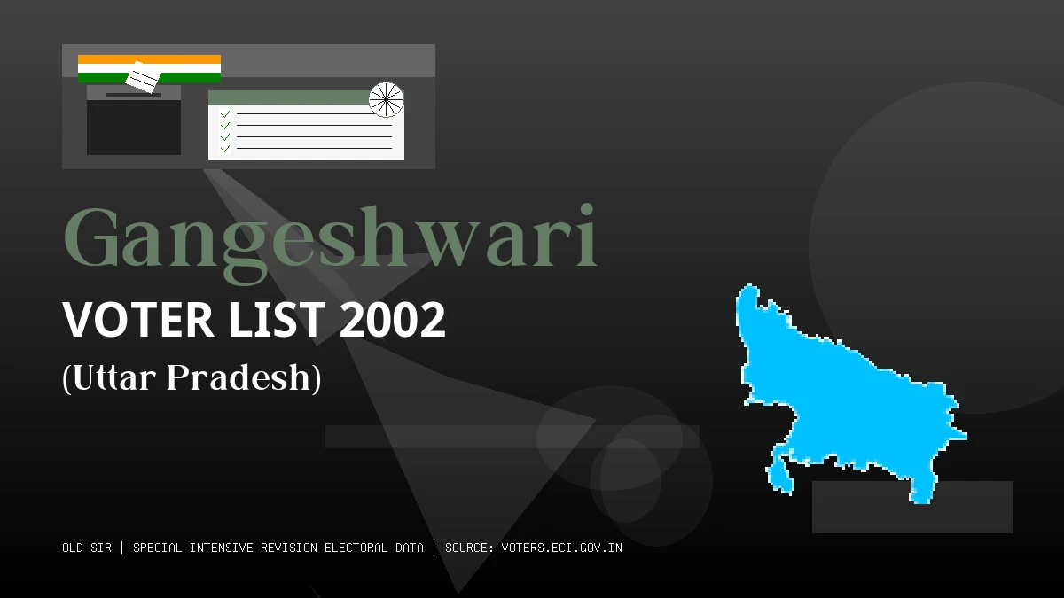 Gangeshwari Voter List 2002 PDF Download Uttar Pradesh