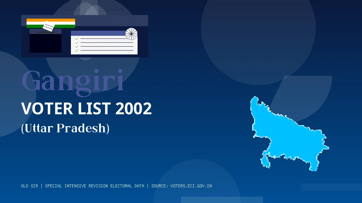 Gangiri Voter List 2002 PDF Download Uttar Pradesh