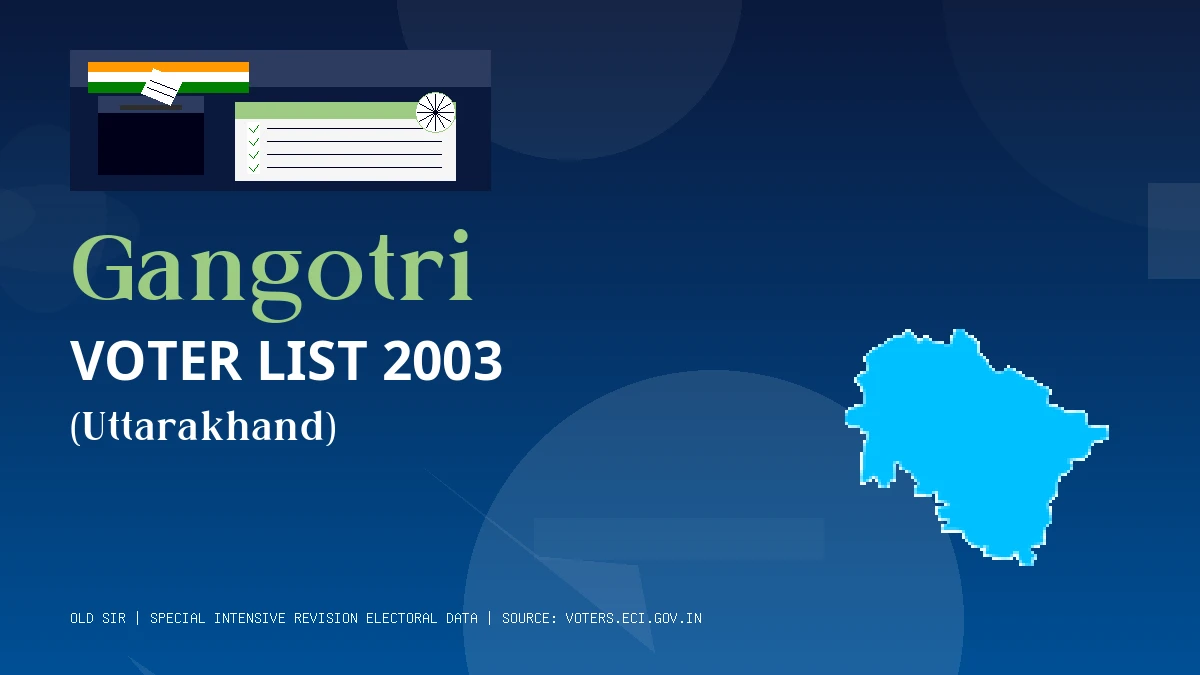 Gangotri Voter List 2003 PDF Download Uttarakhand