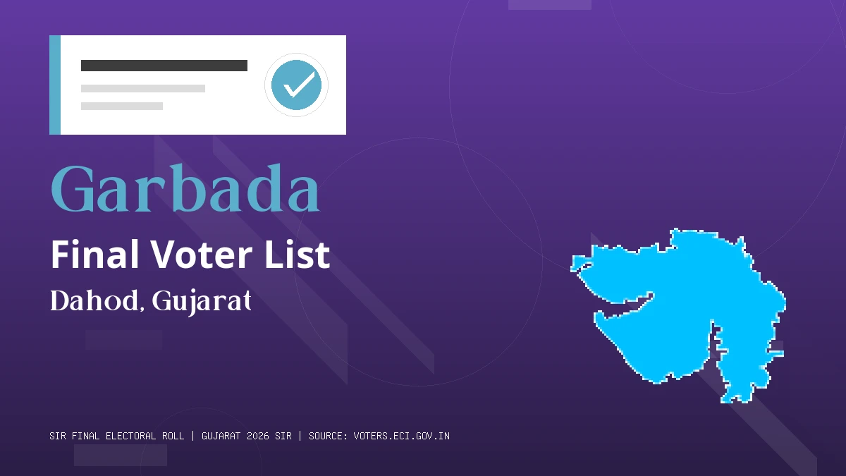 Garbada Final Voter List Gujarat