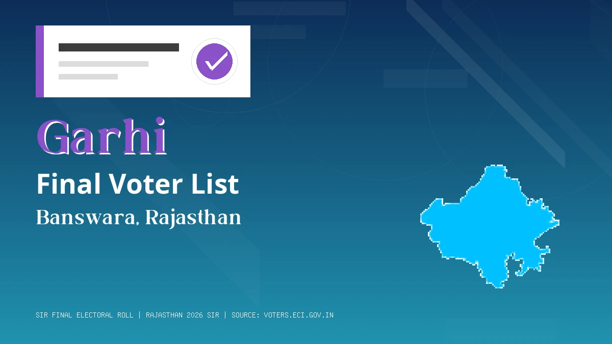 Garhi Final Voter List Rajasthan