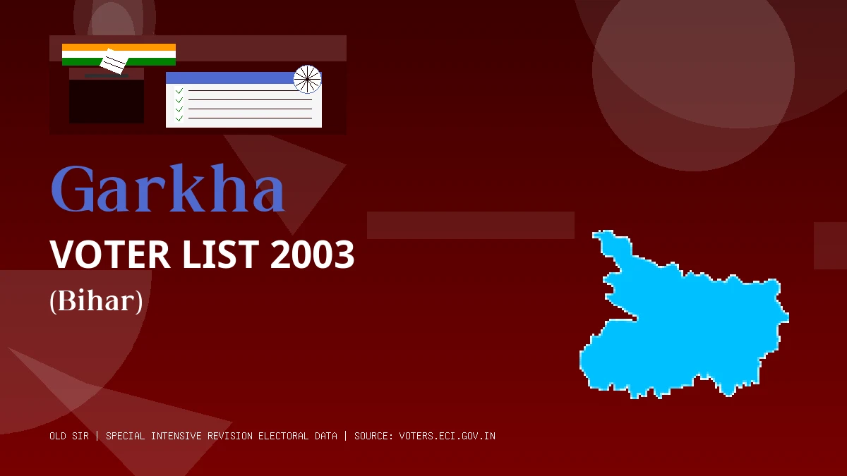 Garkha Voter List 2003 PDF Download Bihar