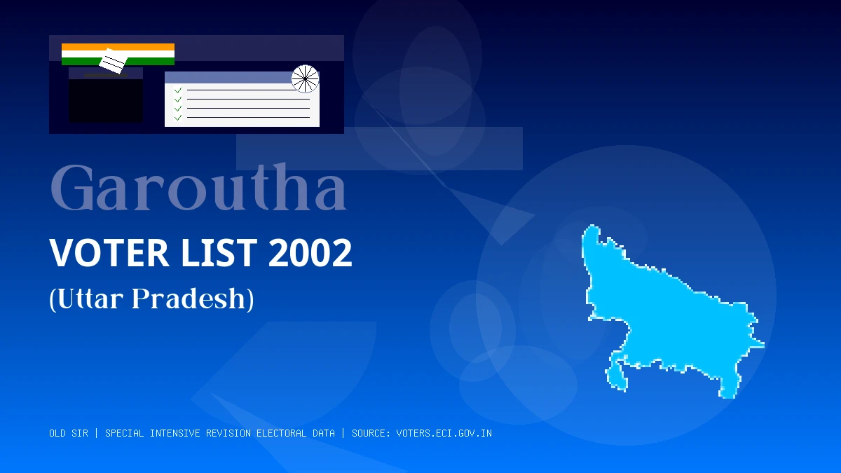 Garoutha Voter List 2002 PDF Download Uttar Pradesh