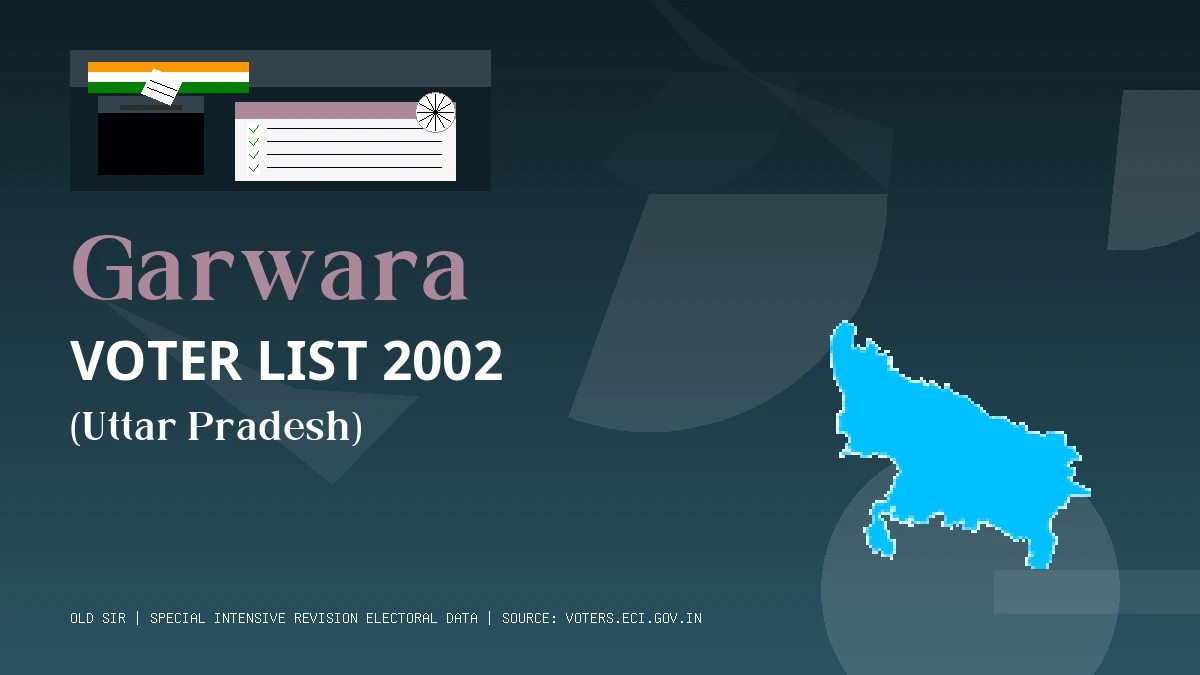 Garwara Voter List 2002 PDF Download Uttar Pradesh