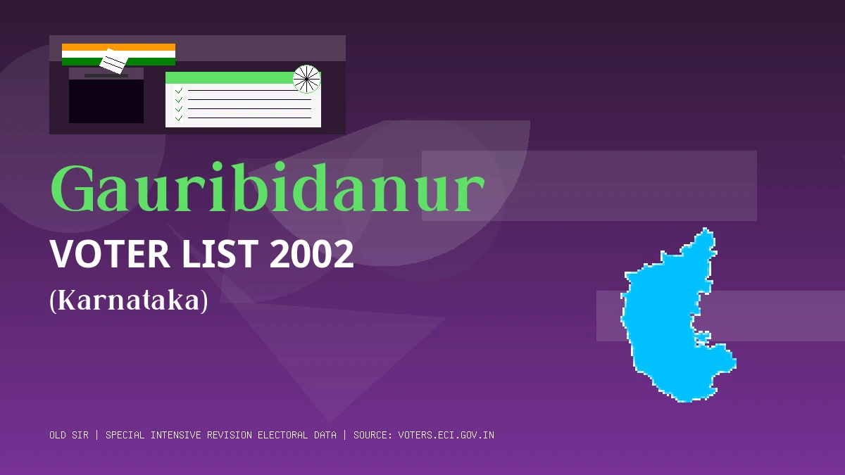 Gauribidanur Voter List 2002 PDF Download Karnataka