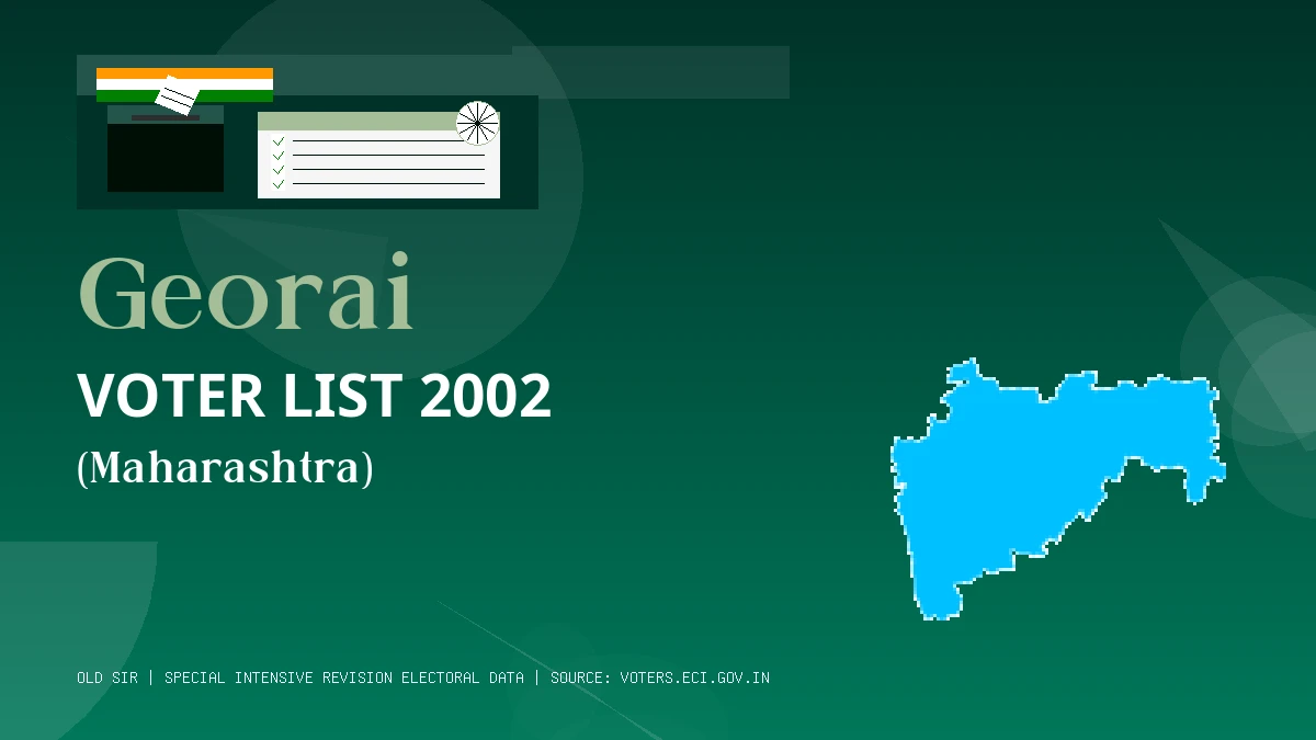 Georai Voter List 2002 PDF Download Maharashtra