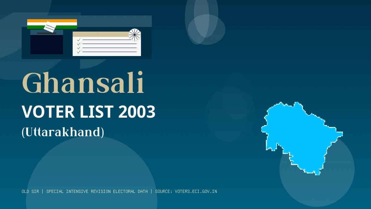 Ghansali Voter List 2003 PDF Download Uttarakhand