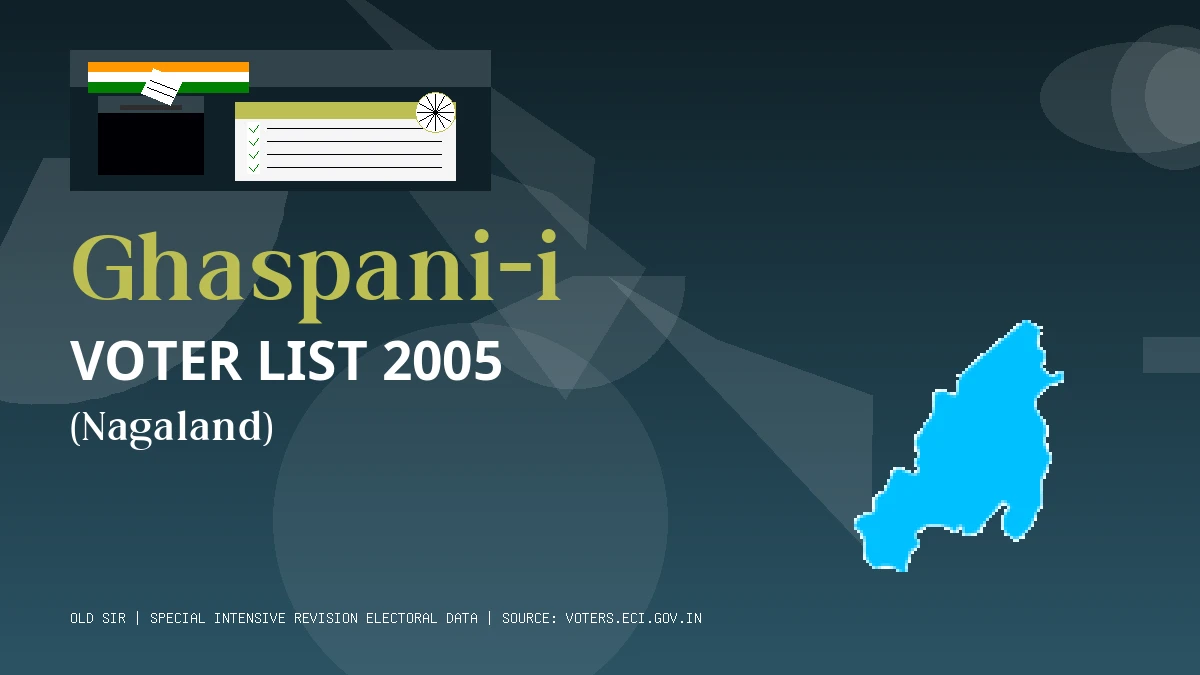 Ghaspani-i Voter List 2005 PDF Download Nagaland