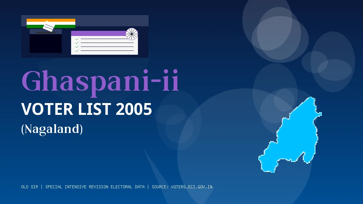 Ghaspani-ii Voter List 2005 PDF Download Nagaland