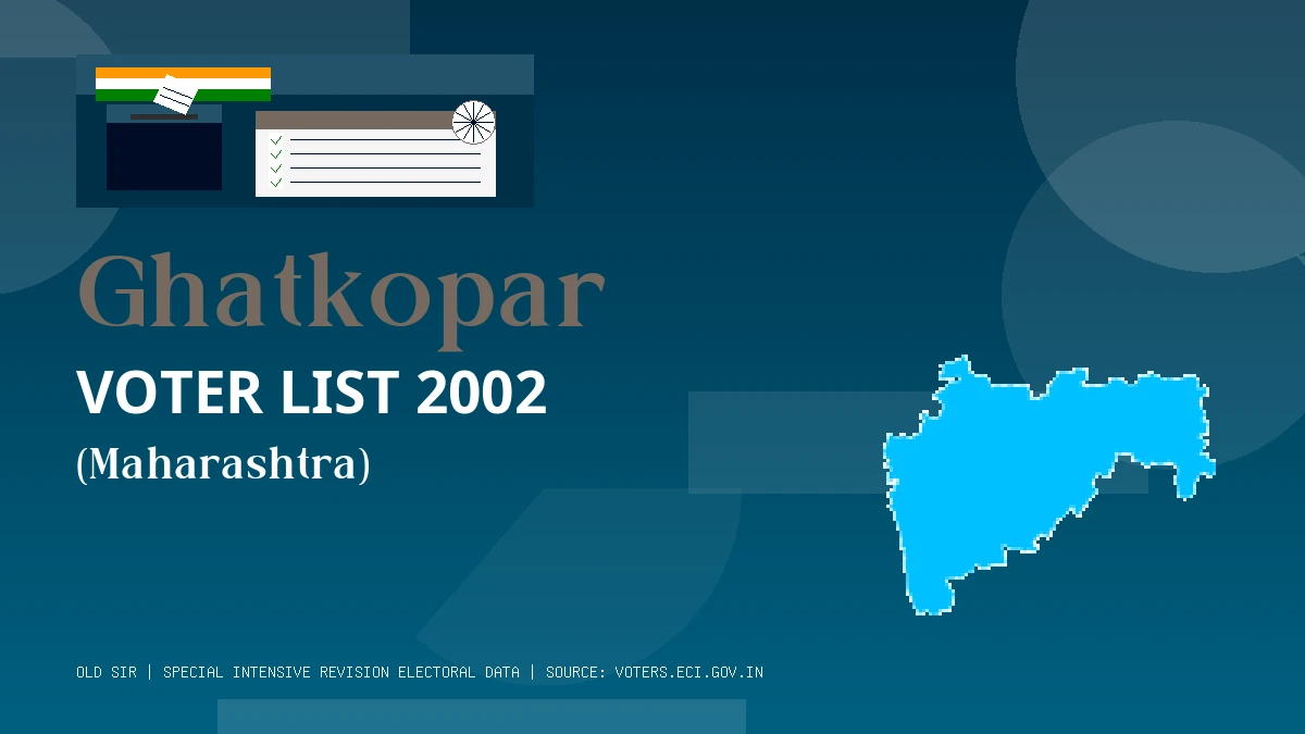 Ghatkopar Voter List 2002 PDF Download Maharashtra
