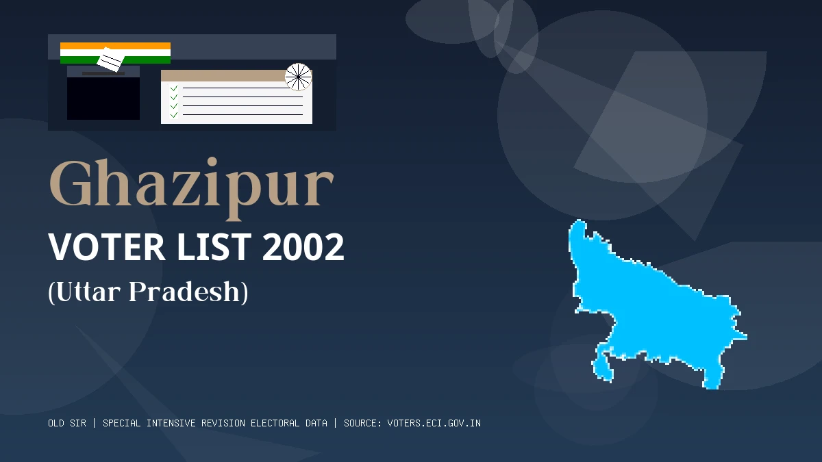 Ghazipur Voter List 2002 PDF Download Uttar Pradesh