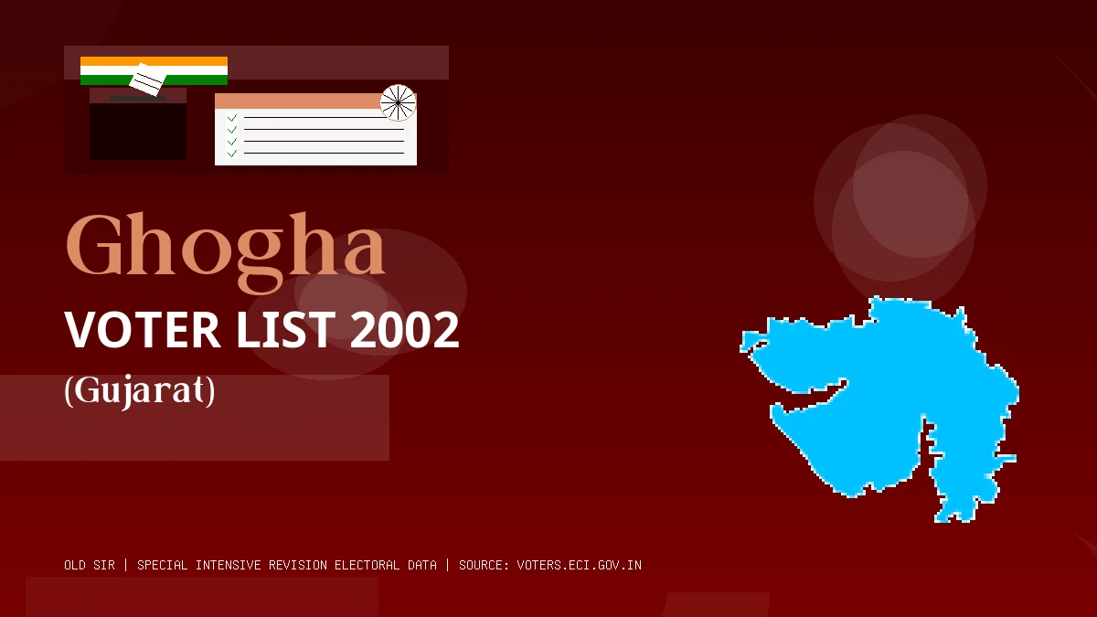 Ghogha Voter List 2002 PDF Download Gujarat