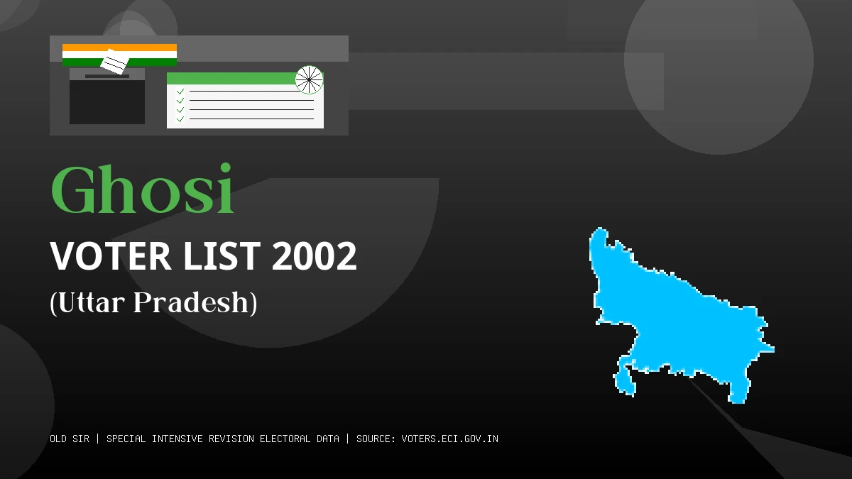 Ghosi Voter List 2002 PDF Download Uttar Pradesh