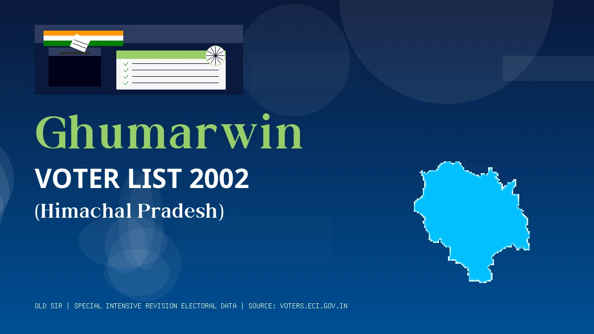 Ghumarwin Voter List 2002 PDF Download Himachal Pradesh