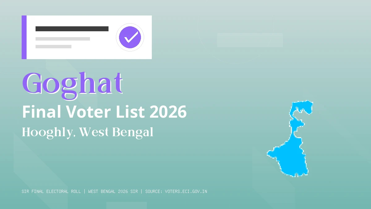 Goghat Final Voter List 2026 West Bengal