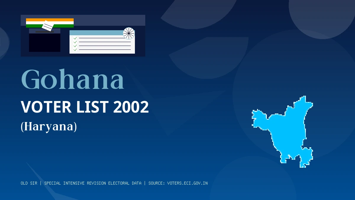 Gohana Voter List 2002 PDF Download Haryana