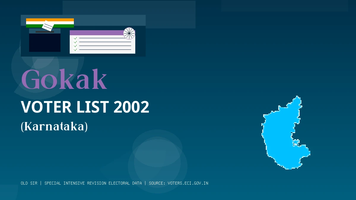 Gokak Voter List 2002 PDF Download Karnataka